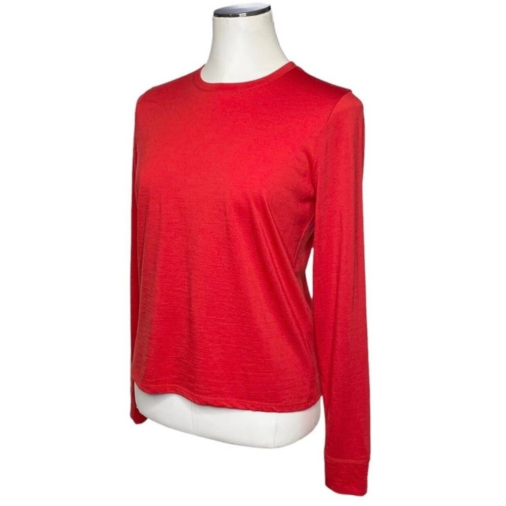 Outdoor Voices Red Activewear Long Sleeve Tee Size S #1380